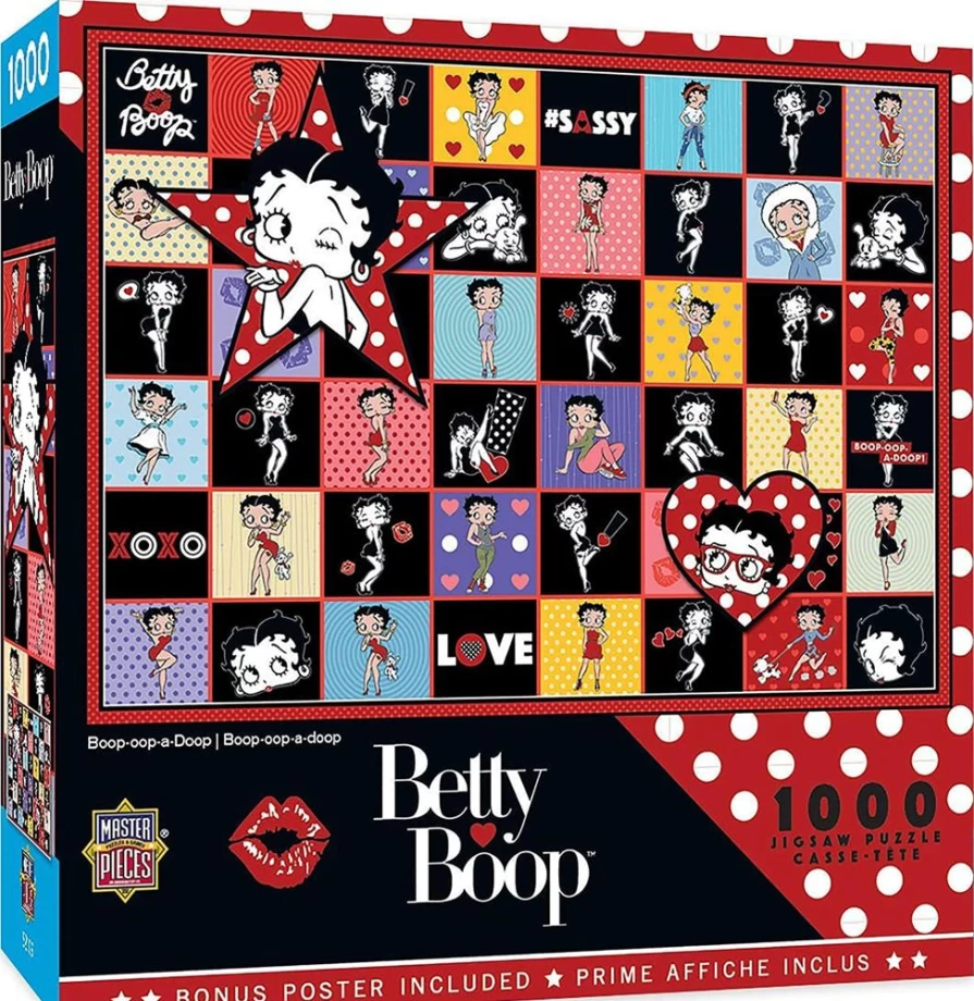 "Toynk Betty Boop Oop-A-Doop 1000-Piece Jigsaw Puzzle for Adults – Vintage Cartoon Collectible Puzzle"