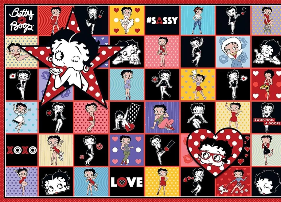 "Toynk Betty Boop Oop-A-Doop 1000-Piece Jigsaw Puzzle for Adults – Vintage Cartoon Collectible Puzzle"