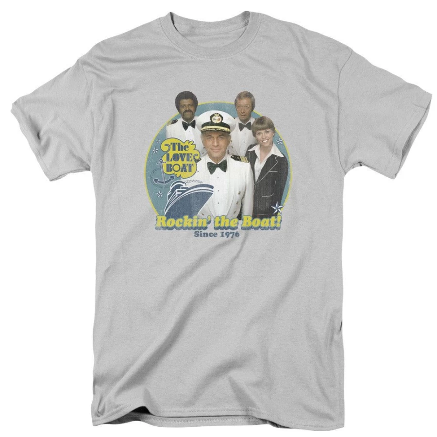 MeTV Custom Classics Unisex Love Boat - Rockin' The Boat T-Shirt Vintage TV Show Merchandise