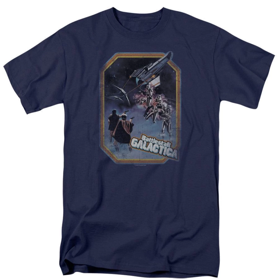 "MeTV Custom Classics Battlestar Galactica Iron-On Transfer Poster - Unisex Design"