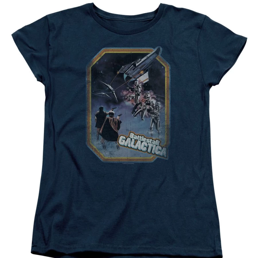 "MeTV Custom Classics Battlestar Galactica Iron-On Transfer Poster - Unisex Design"