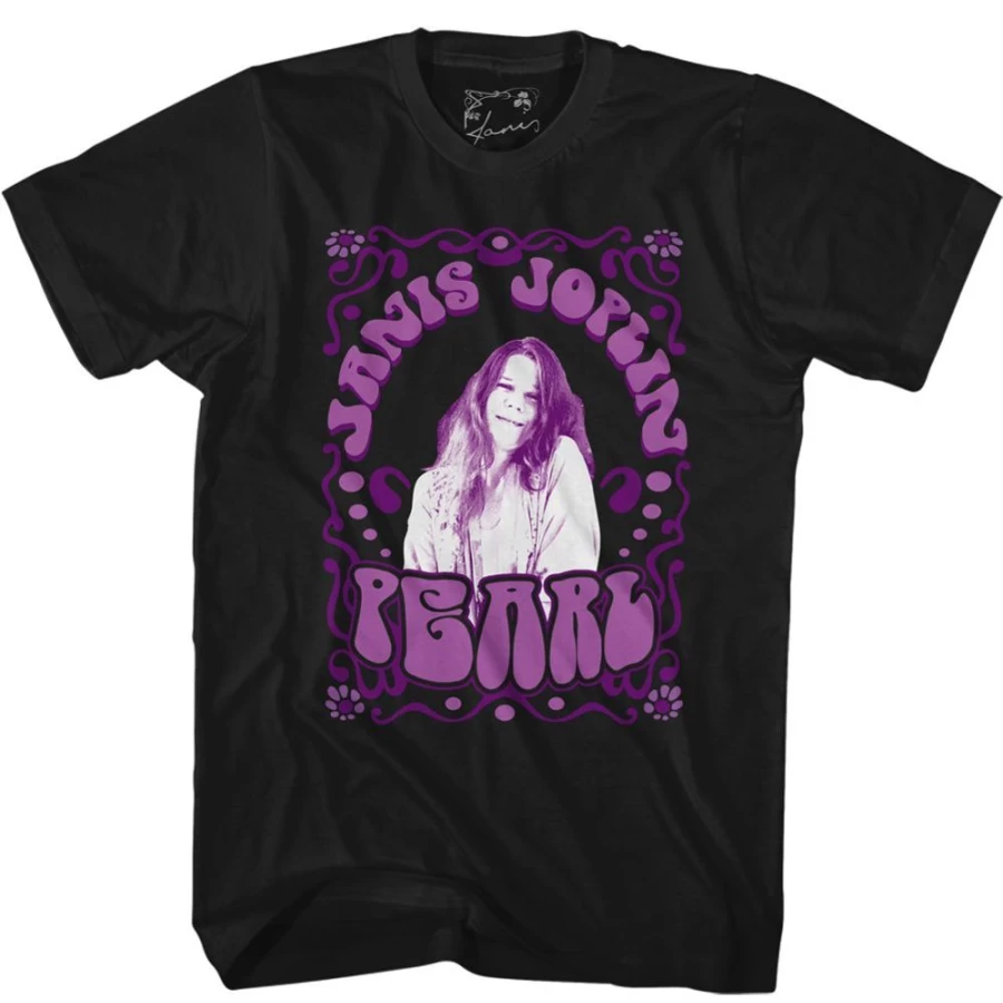 "MeTV Custom Brands Janis Joplin - Pearl Vintage Music T-Shirt"