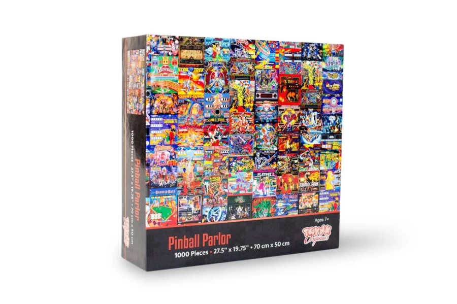"Toynk Retro Arcade Pinball Parlor 1000 Piece Jigsaw Puzzle for Adults – Challenging Vintage Game Theme"