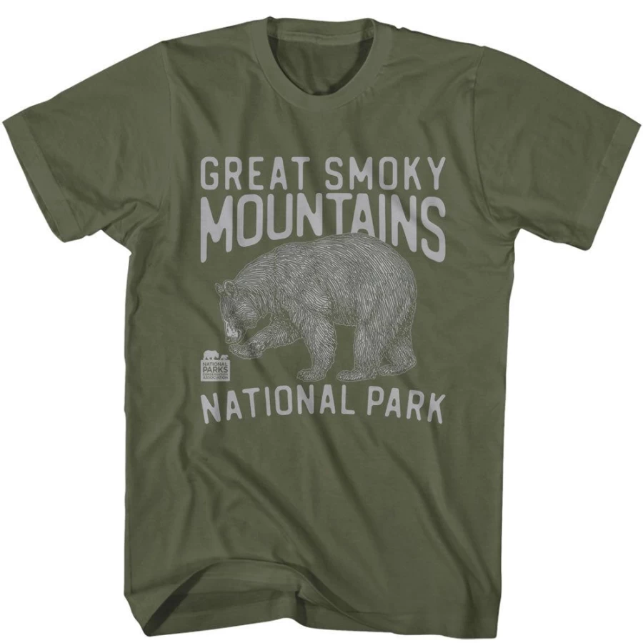 "Vintage 1940 Great Smoky Mountains National Park Green Unisex T-Shirt by MeTV Custom Brands"