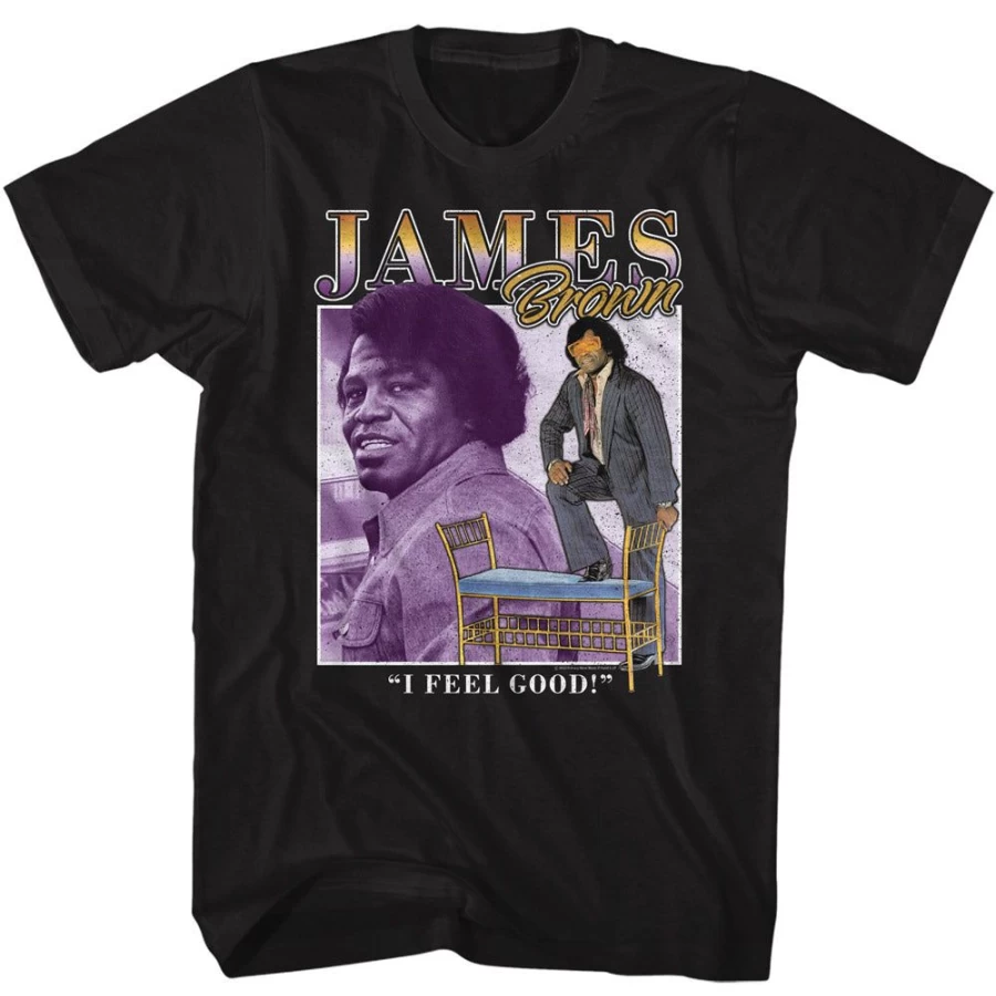 MeTV Custom Brands James Brown - I Feel Good! Vintage Music T-Shirt