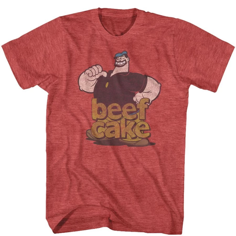 MeTV Custom Brands Unisex Popeye Beefcake Graphic T-Shirt - Vintage Cartoon Tee