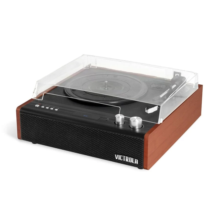 Victrola Brighton Wireless Bluetooth Turntable with Vintage Design – Portable Vinyl Record Player for Home Use