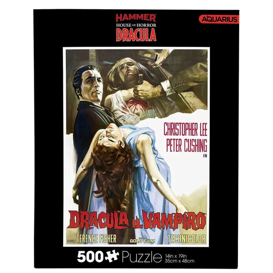 Toynk Hammer Dracula 500-Piece Jigsaw Puzzle for Adults, Horror Movie Themed Collectible Puzzle, Challenging Gothic Art Puzzle