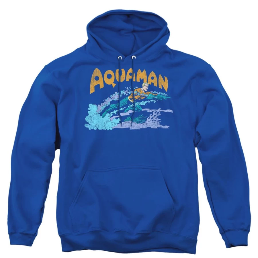 MeTV Custom Classics Aquaman Unisex Aqua Swim Suit | Superhero Swimwear for Men & Women