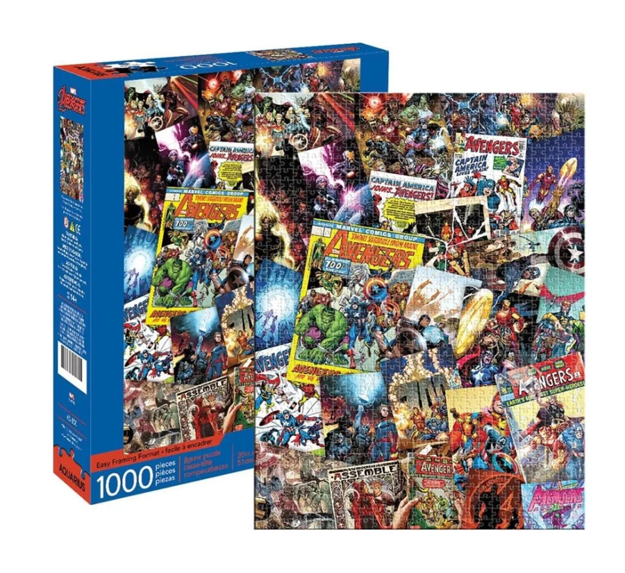"Toynk Marvel Avengers 1000-Piece Jigsaw Puzzle – Comic Collage Edition"
