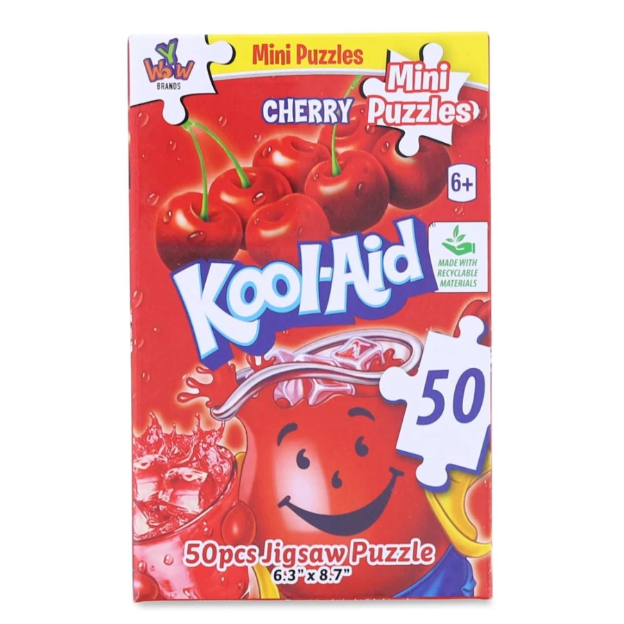 Toynk Kool-Aid Cherry Flavor 50-Piece Mini Jigsaw Puzzle for Kids & Collectors