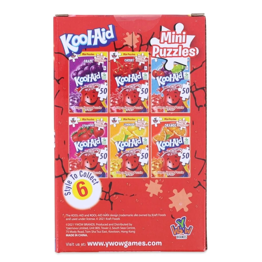 Toynk Kool-Aid Cherry Flavor 50-Piece Mini Jigsaw Puzzle for Kids & Collectors
