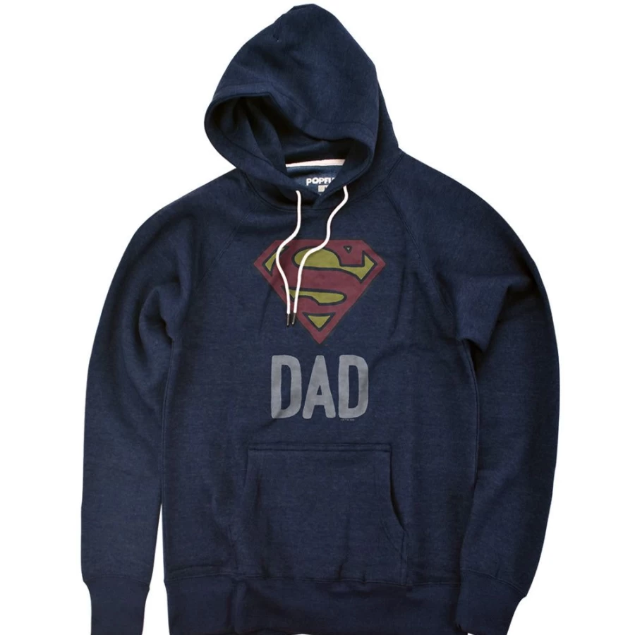 Popfunk Unisex Superman Shield Dad T-Shirt - Classic Superman Logo Apparel for Men & Women