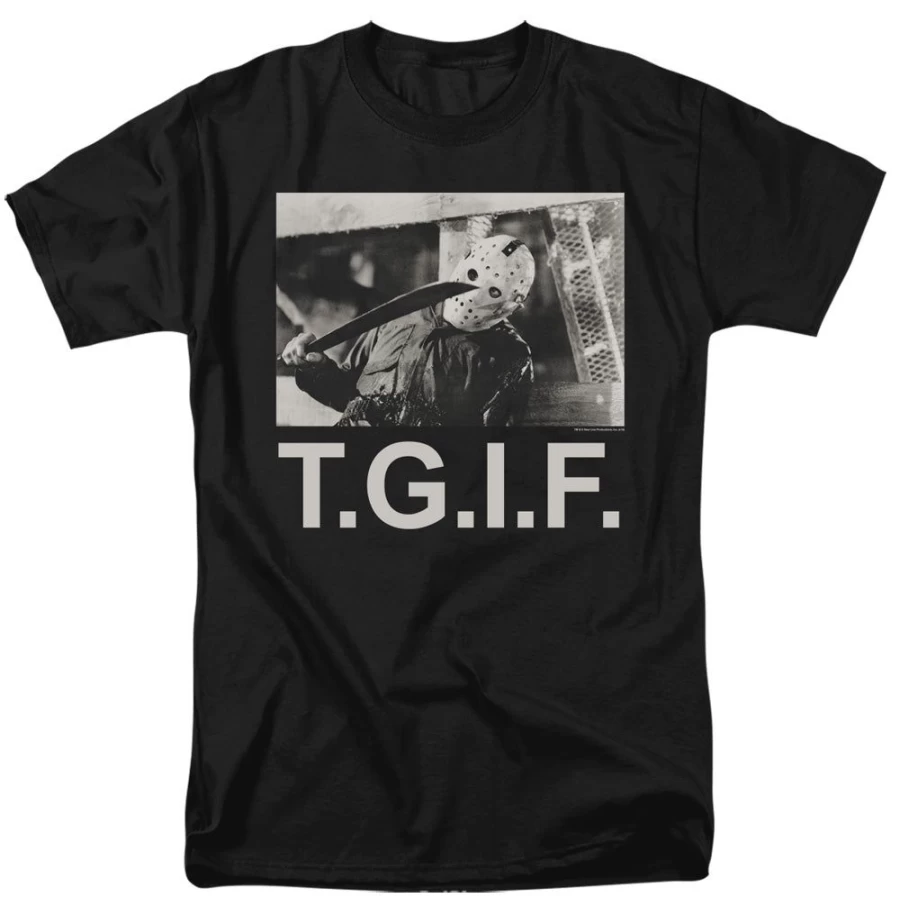 "MeTV Custom Classics Friday The 13th Unisex T-Shirt - TGIF Horror Movie Fan Gift"