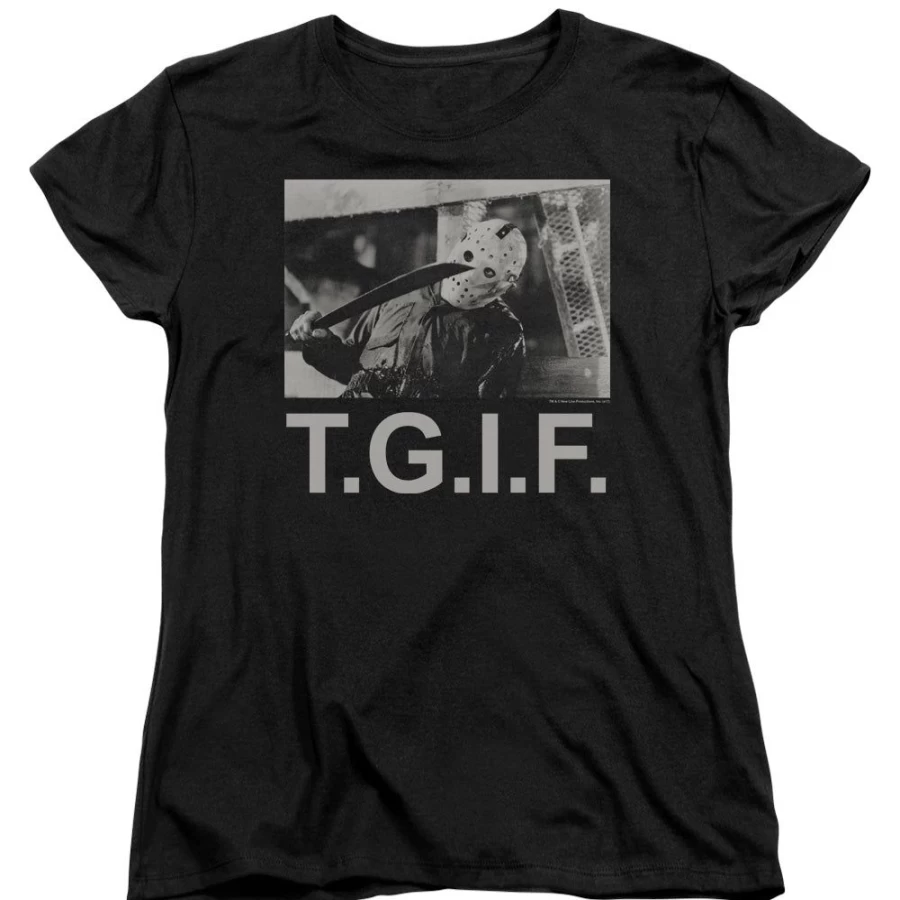 "MeTV Custom Classics Friday The 13th Unisex T-Shirt - TGIF Horror Movie Fan Gift"