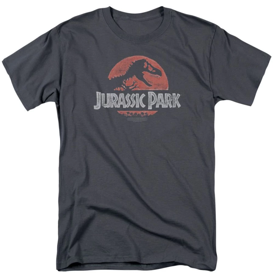 MeTV Custom Classics Unisex Jurassic Park Faded Logo Vintage T-Shirt