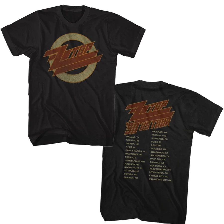 MeTV Custom Brands Zz Top 1990 U.S. Tour Vintage Concert Merchandise