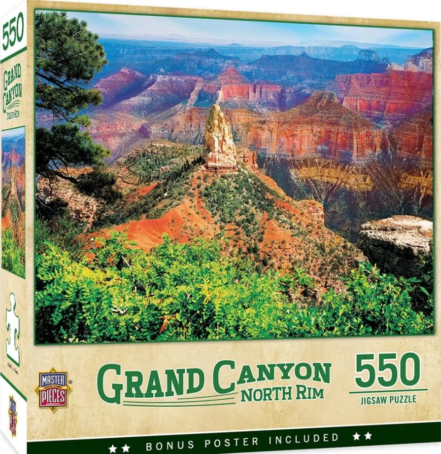 Toynk Grand Canyon North Rim 550-Piece Jigsaw Puzzle for Adults - Scenic National Park Landscape Challenge