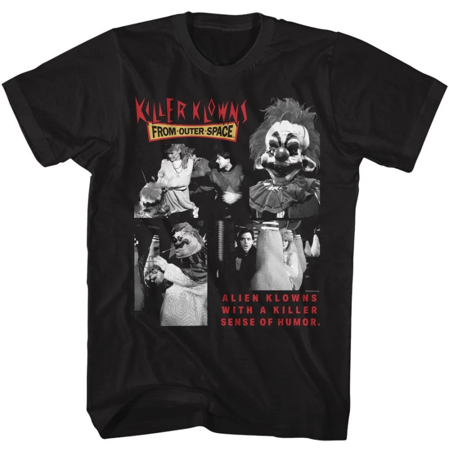 "MeTV Custom Brands Killer Klowns From Outer Space - Set of 4 Black & White Collectible Photos"