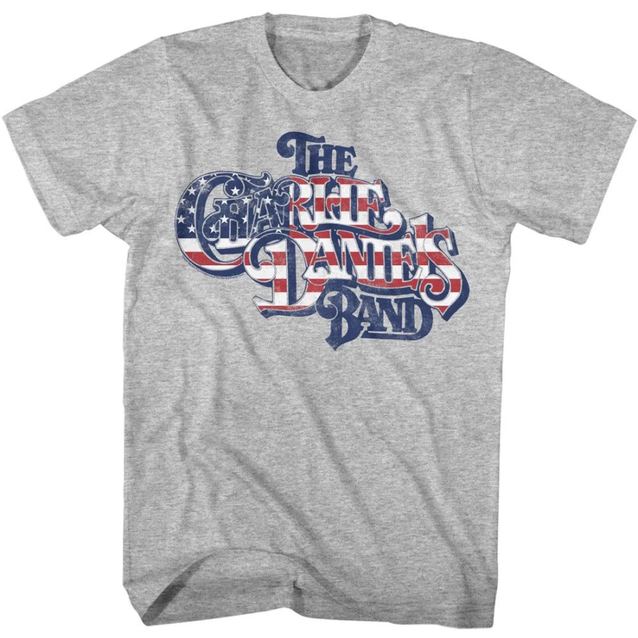 MeTV Custom Brands Charlie Daniels Band Flag Logo Print T-Shirt