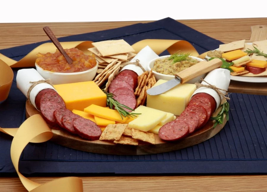 GBDS Classic Epicurean Charcuterie Board for Meat & Cheese | Premium Wooden Serving Tray