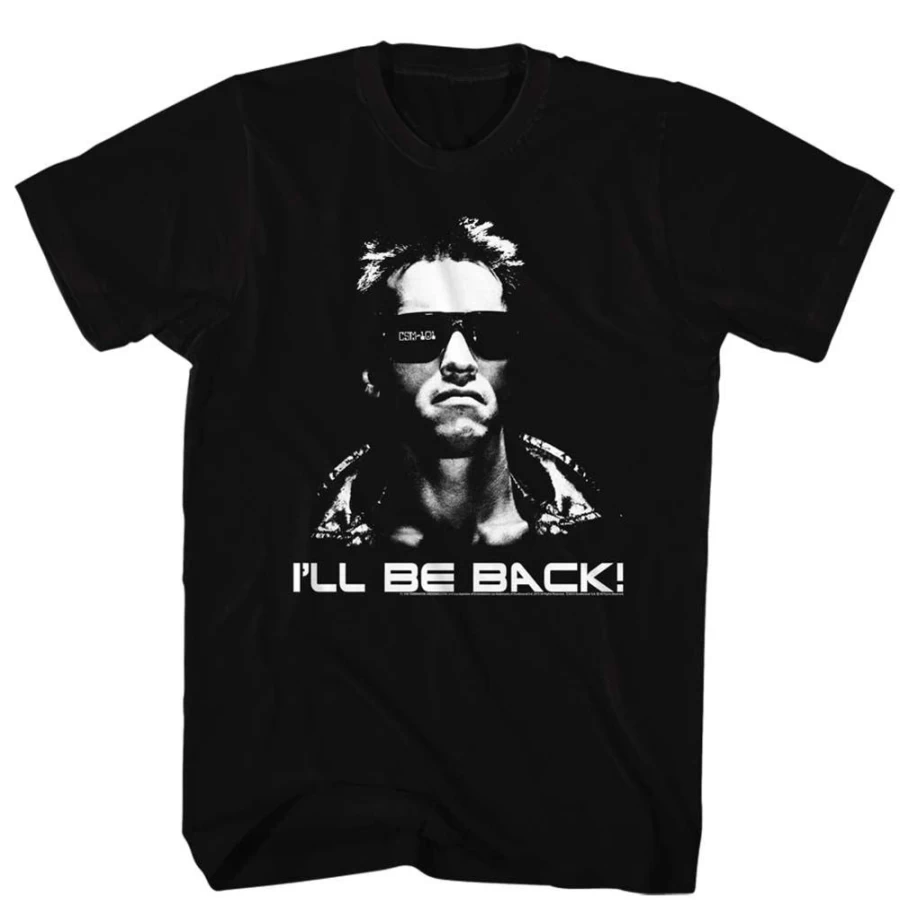 "MeTV Custom Brands Unisex The Terminator 'I'll Be Back' T-Shirt - Classic Movie Quote"