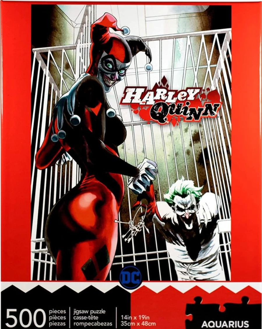 Toynk DC Comics Harley Quinn & Joker 500-Piece Puzzle - Collectible Jigsaw for Adults & Fans
