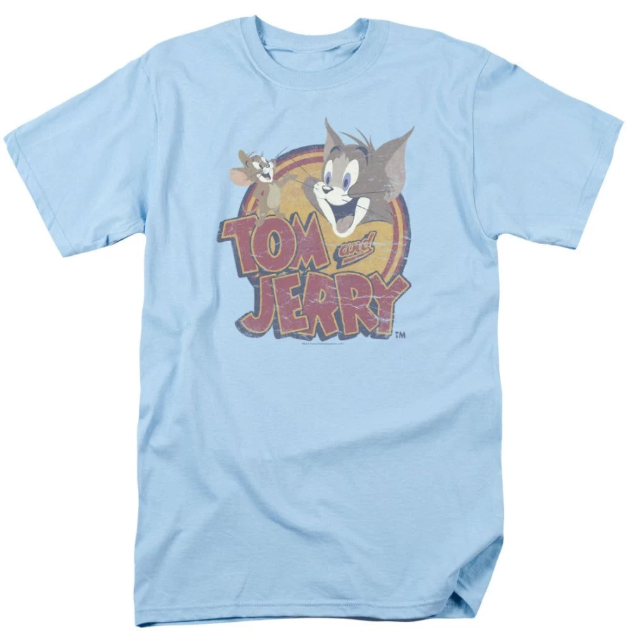 "MeTV Custom Classics Vintage Tom & Jerry Unisex Retro Logo T-Shirt"