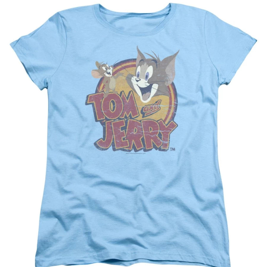 "MeTV Custom Classics Vintage Tom & Jerry Unisex Retro Logo T-Shirt"