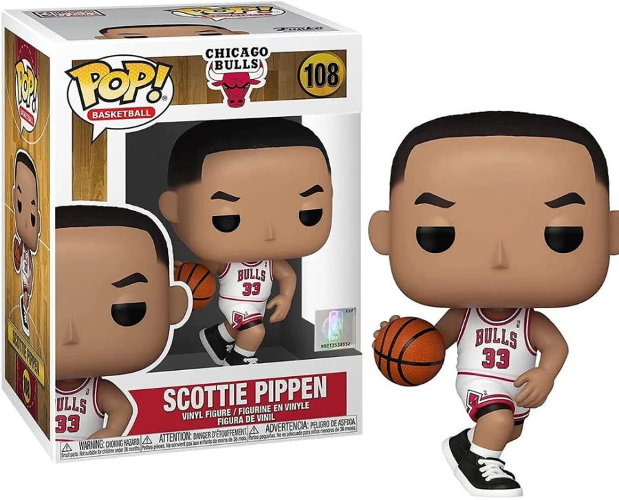 Toynk Exclusive Chicago Bulls Scottie Pippen Funko Pop! Vinyl Figure - Home Jersey Edition
