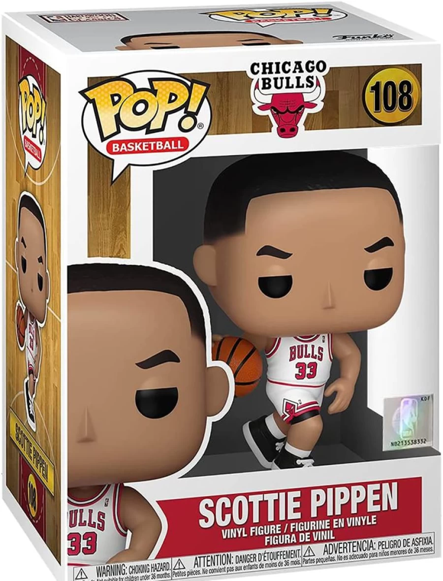 Toynk Exclusive Chicago Bulls Scottie Pippen Funko Pop! Vinyl Figure - Home Jersey Edition