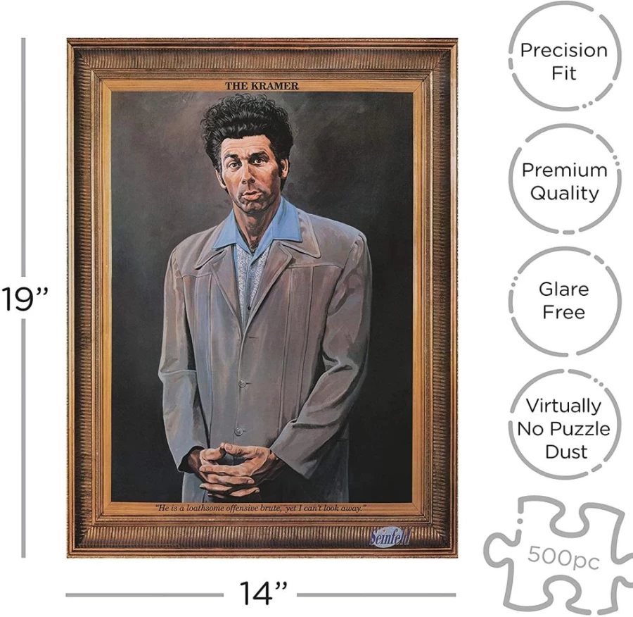 Toynk Seinfeld Kramer 500-Piece Jigsaw Puzzle - Officially Licensed Collectible Puzzle for Adults & Fans