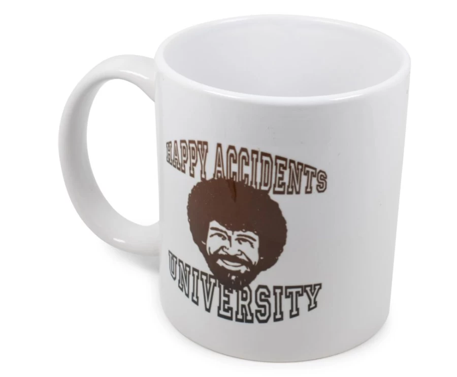 Toynk Bob Ross Happy Accidents Themed 11oz Ceramic Coffee Mug Collectible Gift