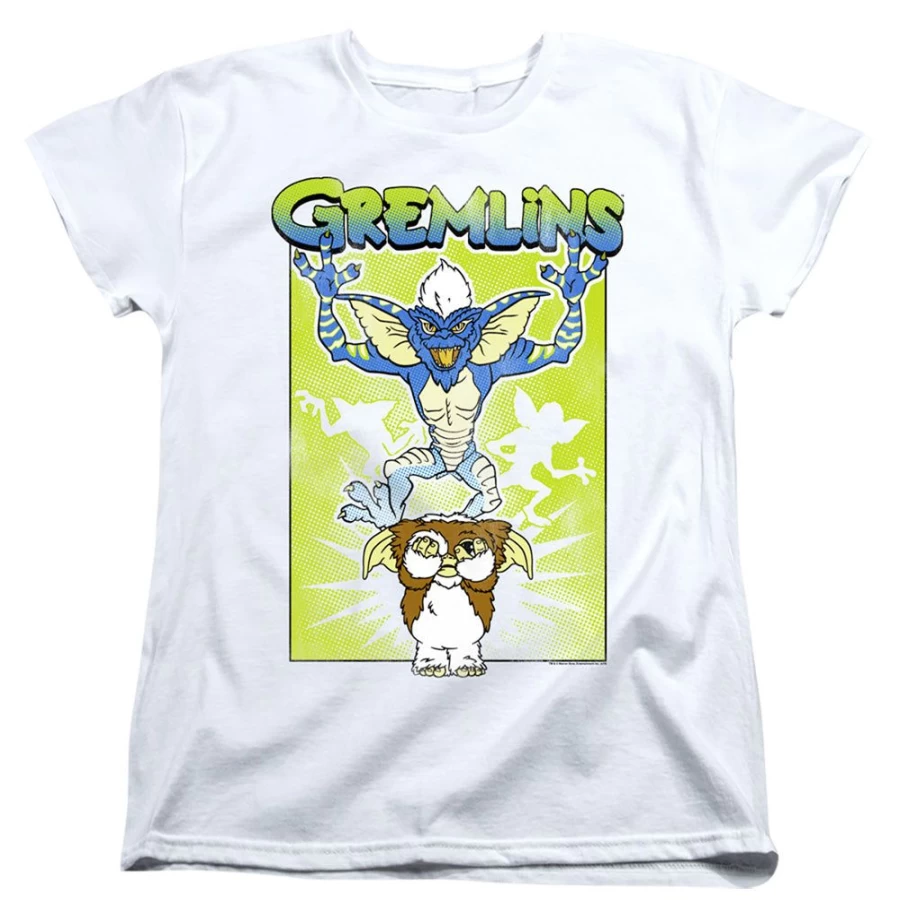 MeTV Custom Classics Gremlins White T-Shirt - Be Afraid Graphic Tee