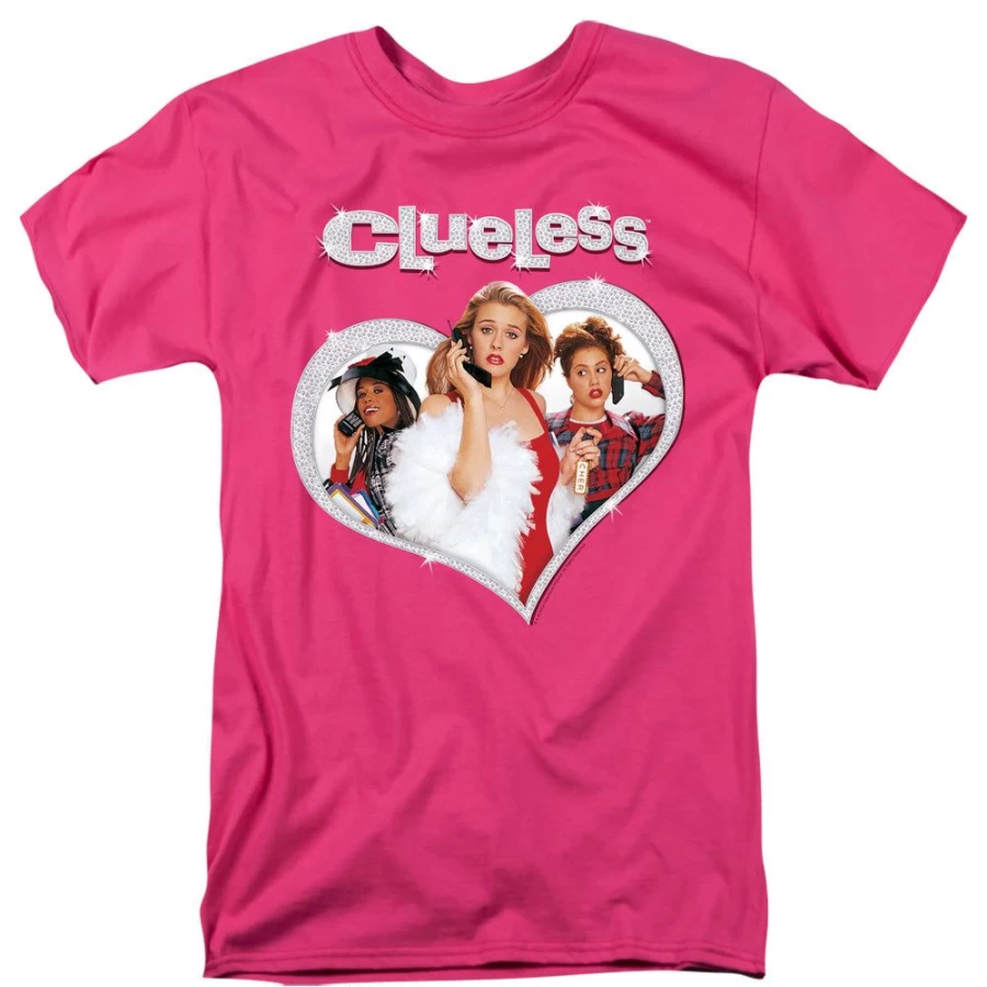 "MeTV Custom Classics Unisex Clueless Heart T-Shirt - Retro Vintage Inspired Tee"