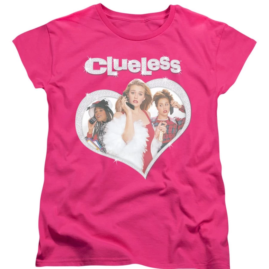 "MeTV Custom Classics Unisex Clueless Heart T-Shirt - Retro Vintage Inspired Tee"