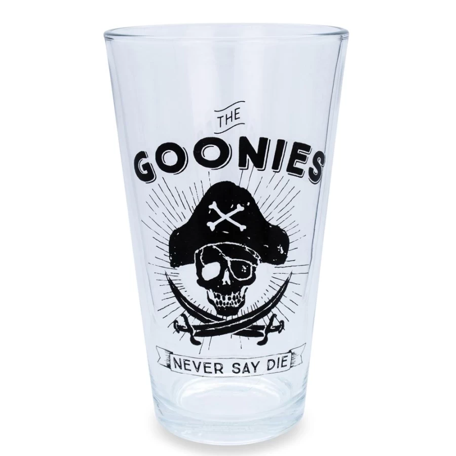 "The Goonies Never Say Die 16oz Pint Glass – Official Toynk Collectible Movie Merchandise"