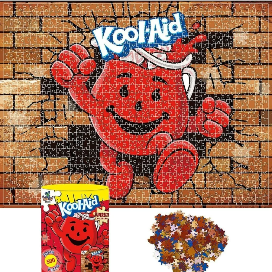 Toynk Kool-Aid 500-Piece Large Jigsaw Puzzle for Adults and Kids - Fun Family Activity, Colorful Challenge