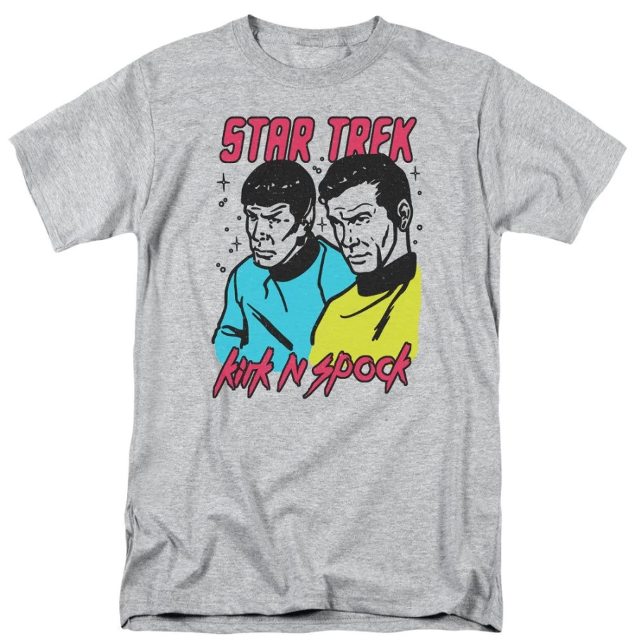 MeTV Custom Classics Star Trek Kirk & Spock Unisex T-Shirt - Classic TV Show Merchandise