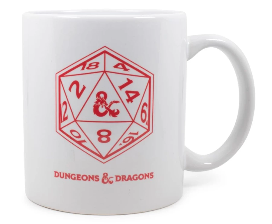 Toynk Dungeons & Dragons D20 Dice Design Ceramic Coffee Mug - 11 oz Capacity for Gamers & Collectors