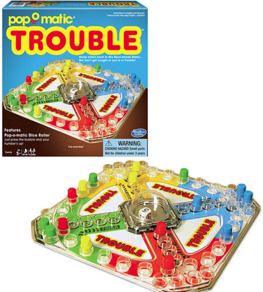 "MeTV Entertainment Classic Trouble Board Game – Fun Family Strategy Game for All Ages"