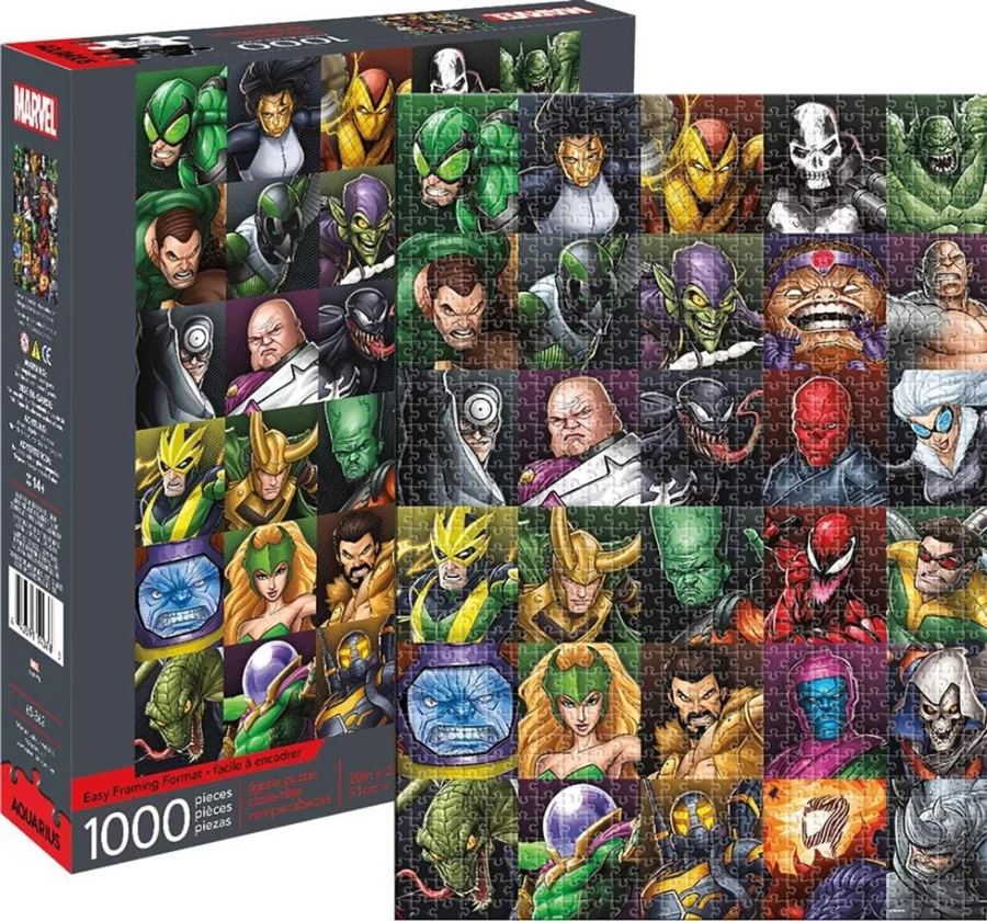 Marvel Villains 1000-Piece Jigsaw Puzzle by Toynk – Collectible Comic Art Collage for Adults