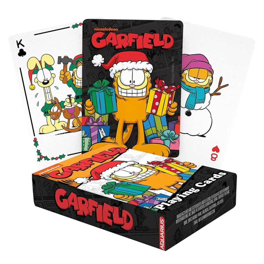 "Toynk Garfield Christmas Themed Playing Cards - Festive Holiday Card Game"