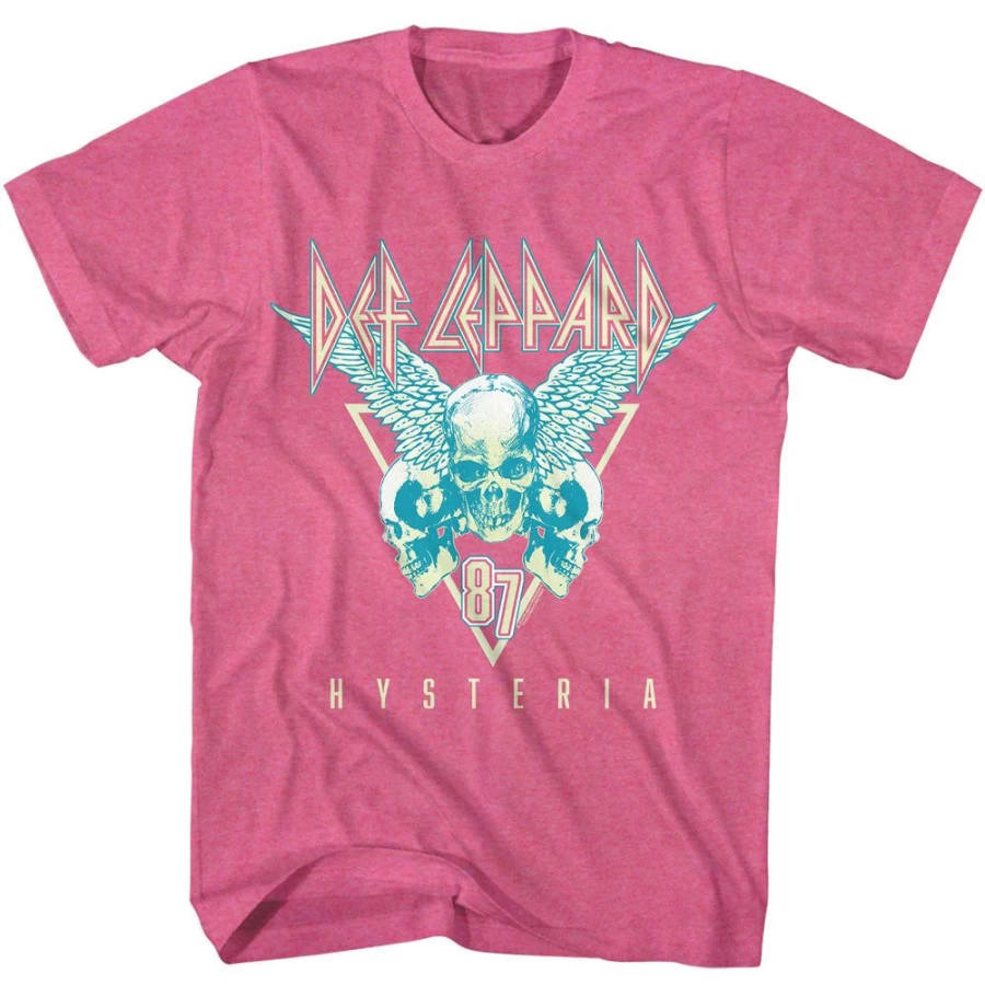 Def Leppard Hysteria Skulls T-Shirt - Vintage Band Tee by MeTV Custom Brands