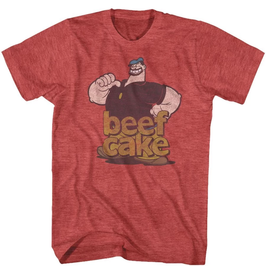 MeTV Custom Brands Popeye Beefcake T-Shirt - Vintage Cartoon Character Apparel