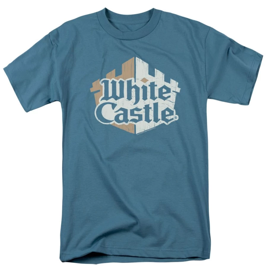 MeTV Custom Classics Unisex White Castle Vintage Distressed Logo T-Shirt