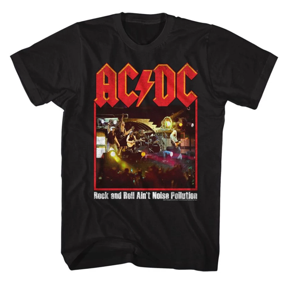 MeTV Custom Brands AC/DC Noise Pollution Vintage Band T-Shirt - Official Licensed Merchandise