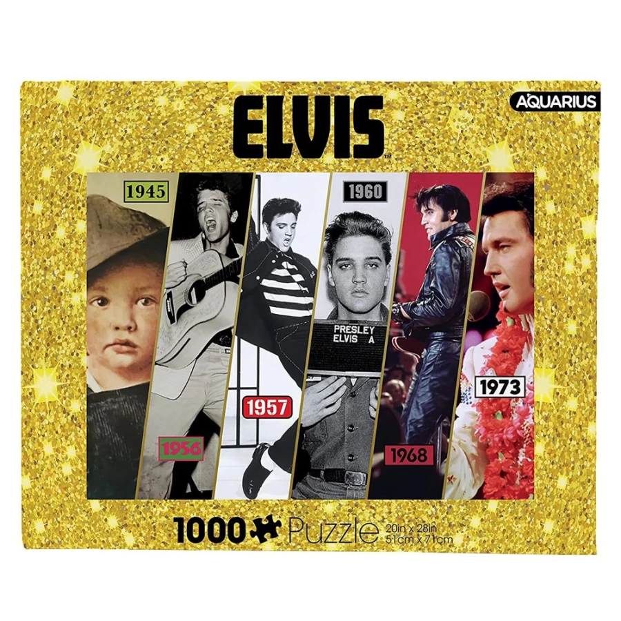 Elvis Presley 1000-Piece Jigsaw Puzzle by Toynk - Collector's Music Timeline Puzzle