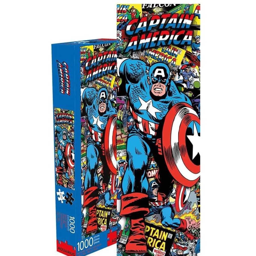 Toynk Marvel Captain America 1000-Piece Jigsaw Puzzle for Adults, Premium Slim Fit Interlocking Puzzle, Collectible Superhero Puzzle Gift
