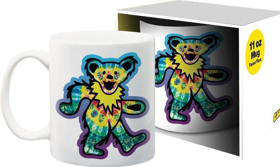 Toynk Grateful Dead Rainbow Bear Ceramic Mug - 11 Oz Colorful Collectible Coffee Cup